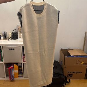 Men's Cream Sleeveless Sweater